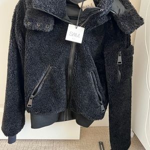 SAM NEW YORK All weather wind/ rain resistance black bomber jacket New w/tags